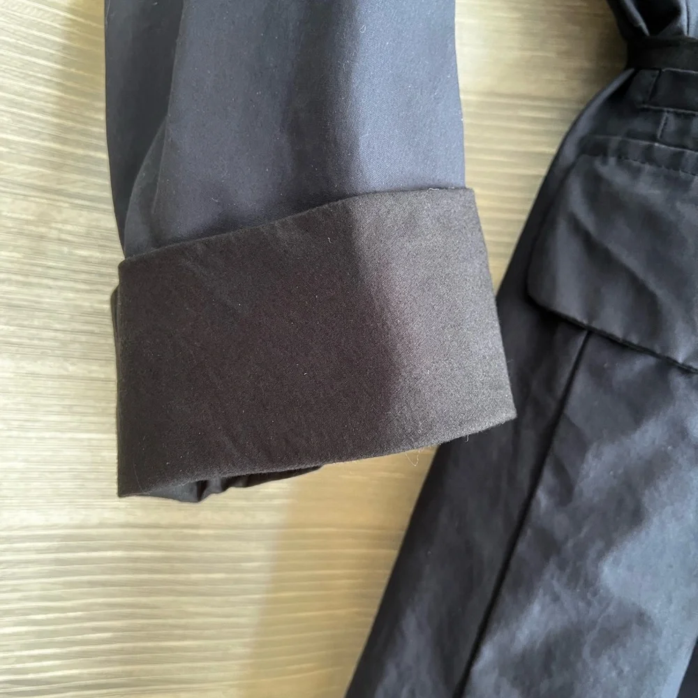 ❌SOLD❌Hannoh Wessel Navy Trench-Style Cotton Coat made in Italy |38 - Picture 14 of 15